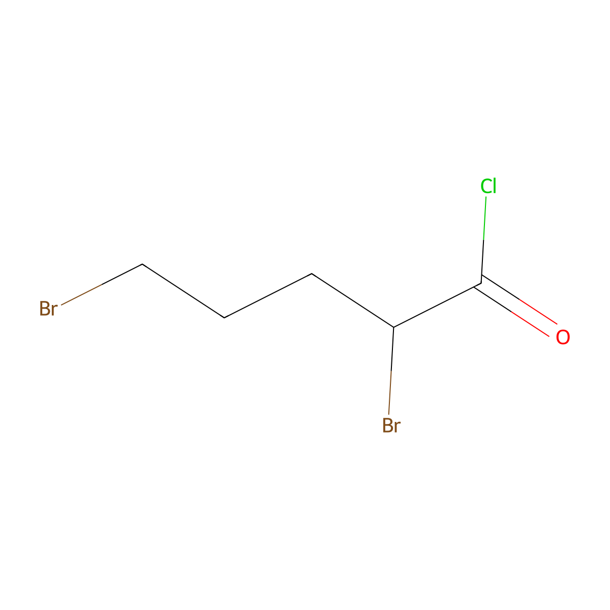 2,5-Dibromopentanoyl chloride molecular structure, CAS 41339-29-1