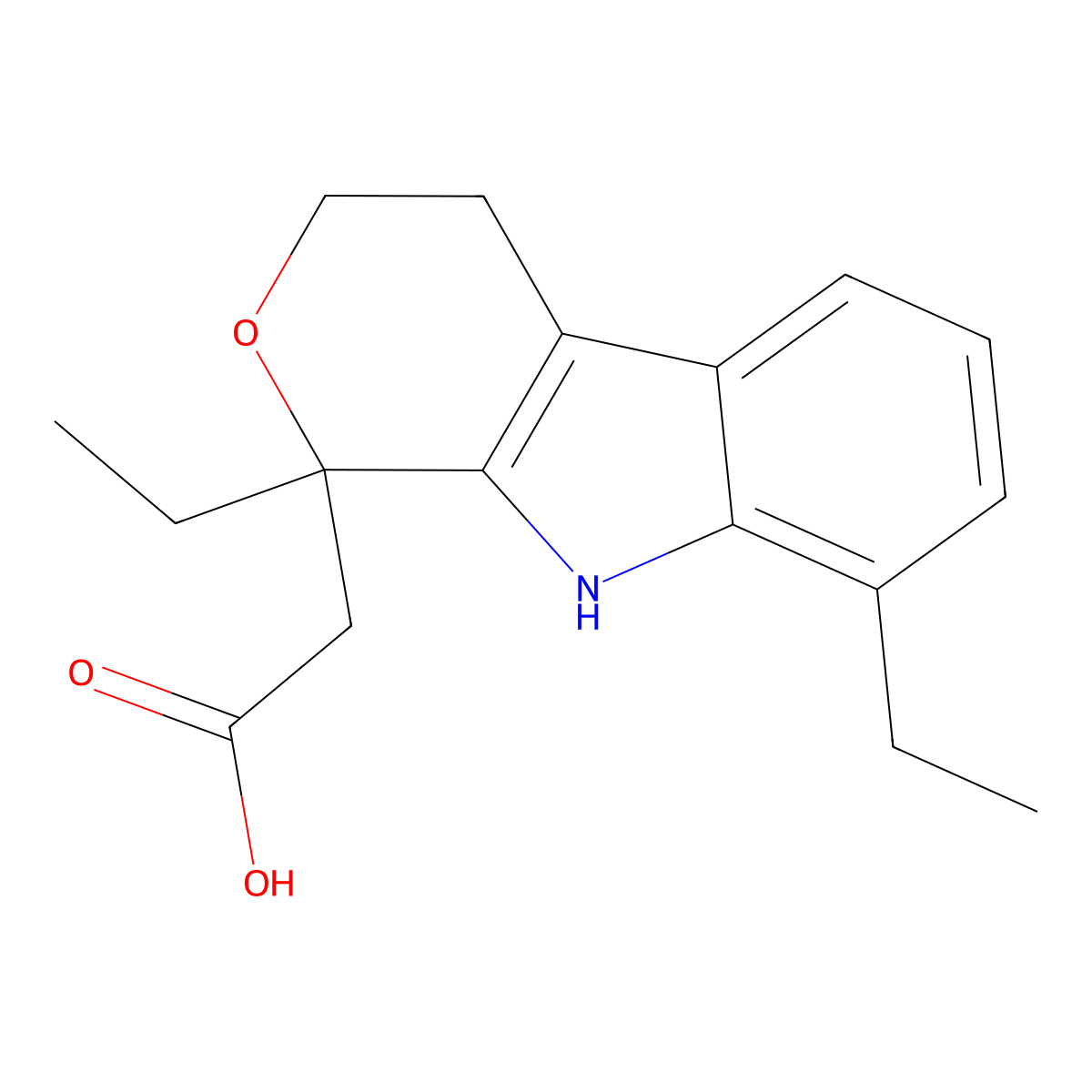 Etodolac molecular structure, CAS 41340-25-4