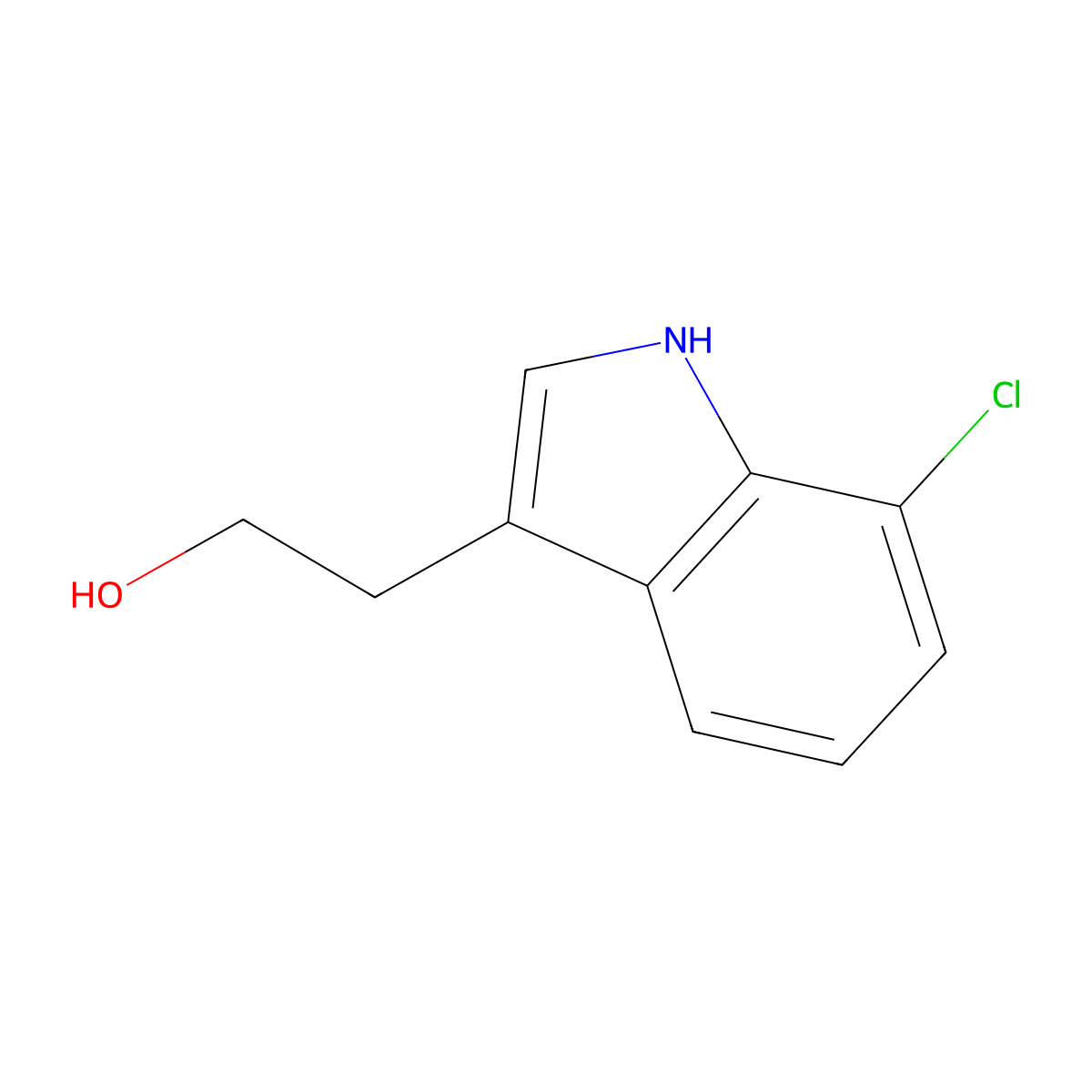 2-(7-Chloro-1H-indol-3-yl)ethanol molecular structure, CAS 41340-34-5