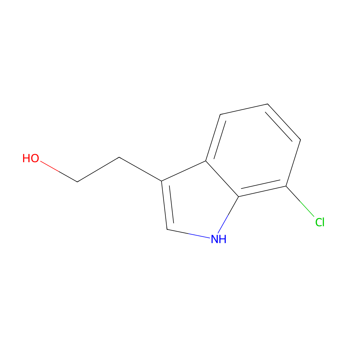 2-(7-Chloro-1H-indol-3-yl)ethanol molecular structure, CAS 41340-34-5