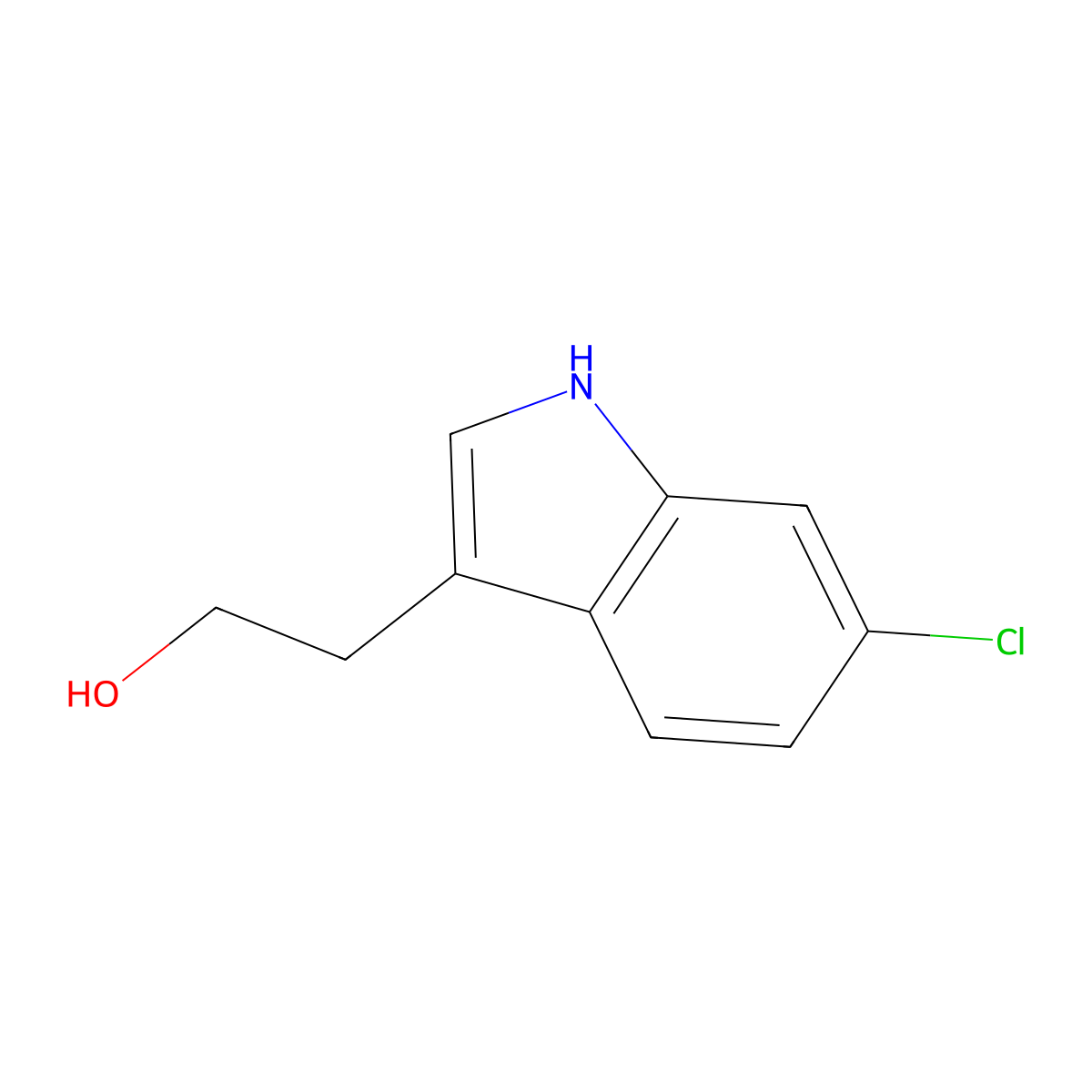 2-(6-Chloro-1H-indol-3-yl)ethan-1-ol molecular structure, CAS 41340-35-6