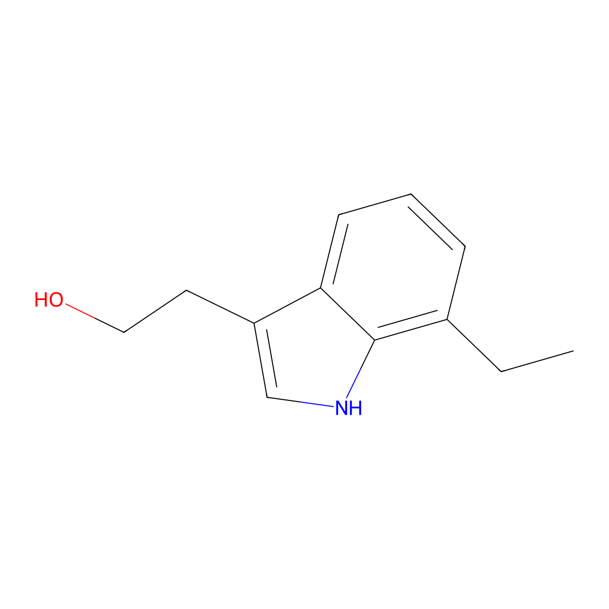7-Ethyltryptophol molecular structure, CAS 41340-36-7