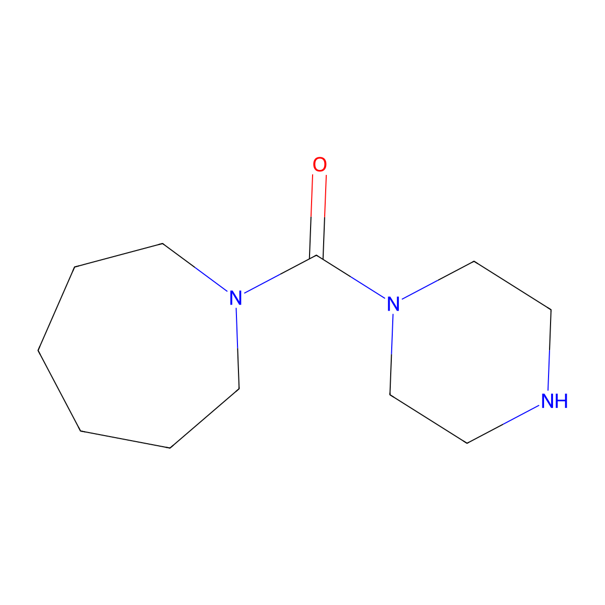 Azepan-1-yl-piperazin-1-yl-methanone molecular structure, CAS 41340-91-4