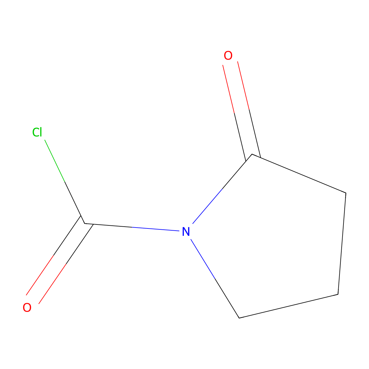 2-Oxo-1-pyrrolidinecarbonyl chloride molecular structure, CAS 41341-01-9