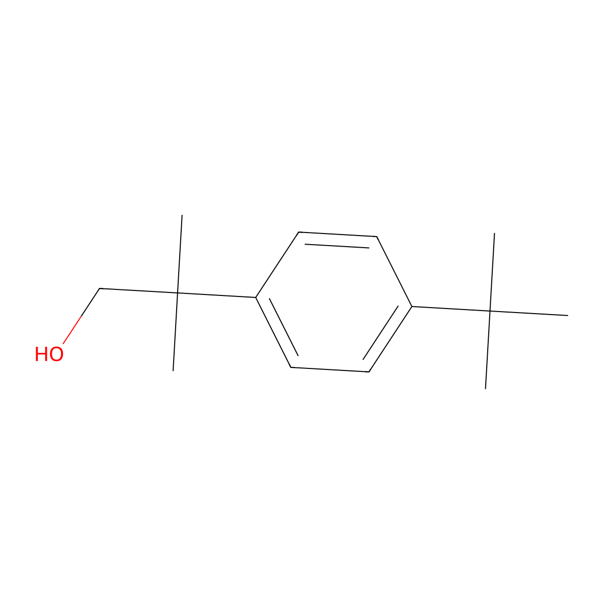 2-(4-(tert-Butyl)phenyl)-2-methylpropan-1-ol molecular structure, CAS 41342-83-0