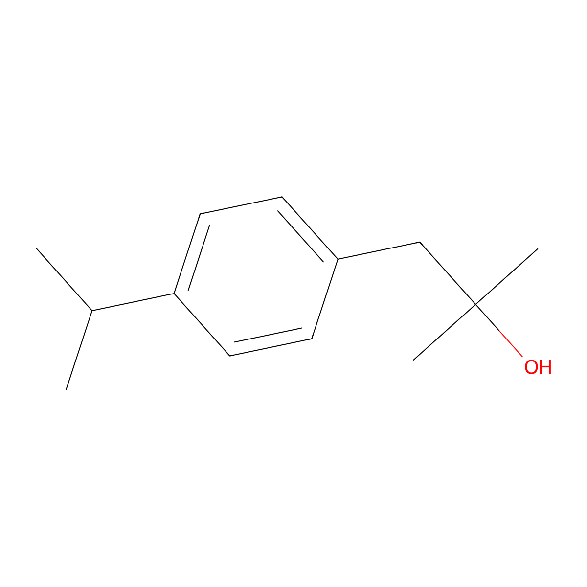1-(4-Isopropylphenyl)-2-methylpropan-2-ol molecular structure, CAS 41342-91-0