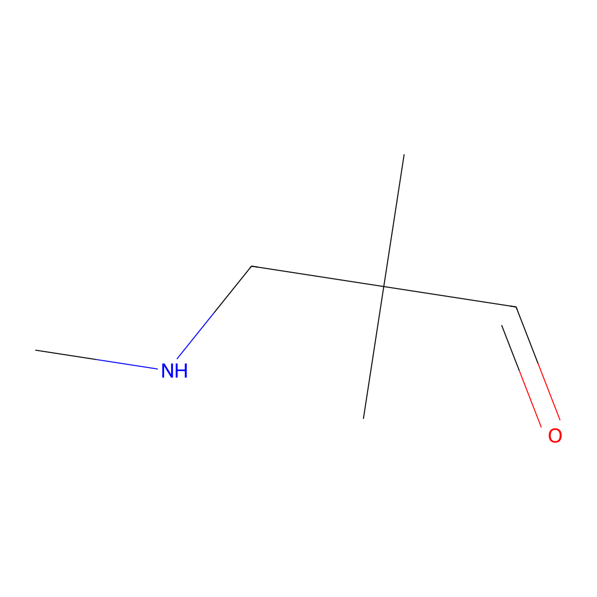 3-(Methylamino)-2,2-dimethylpropanal molecular structure, CAS 41348-52-1