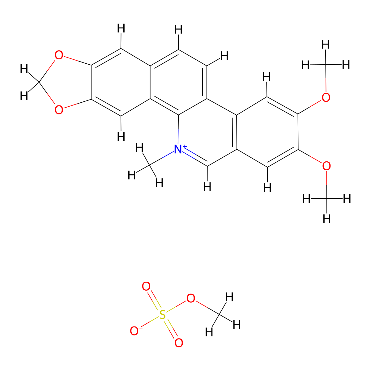 Nitidine methyl sulfate molecular structure, CAS 41349-35-3