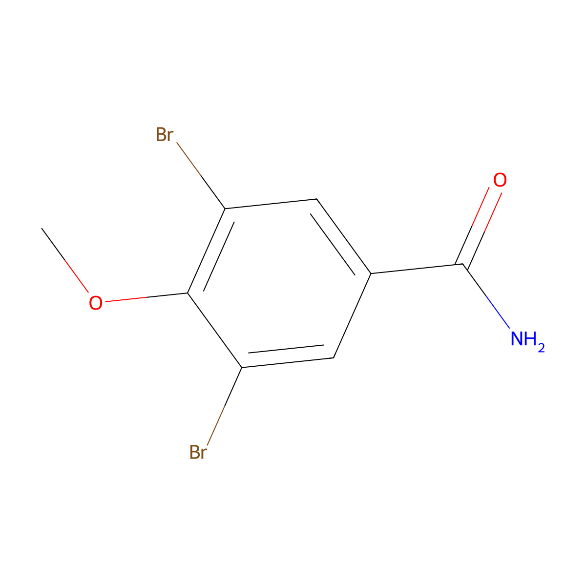 3,5-Dibromo-4-methoxybenzamide molecular structure, CAS 4135-43-7