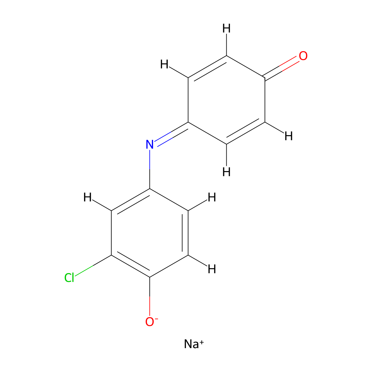3'-Chloroindophenol Sodium Salt [Redox Indicator] molecular structure, CAS 41350-02-1