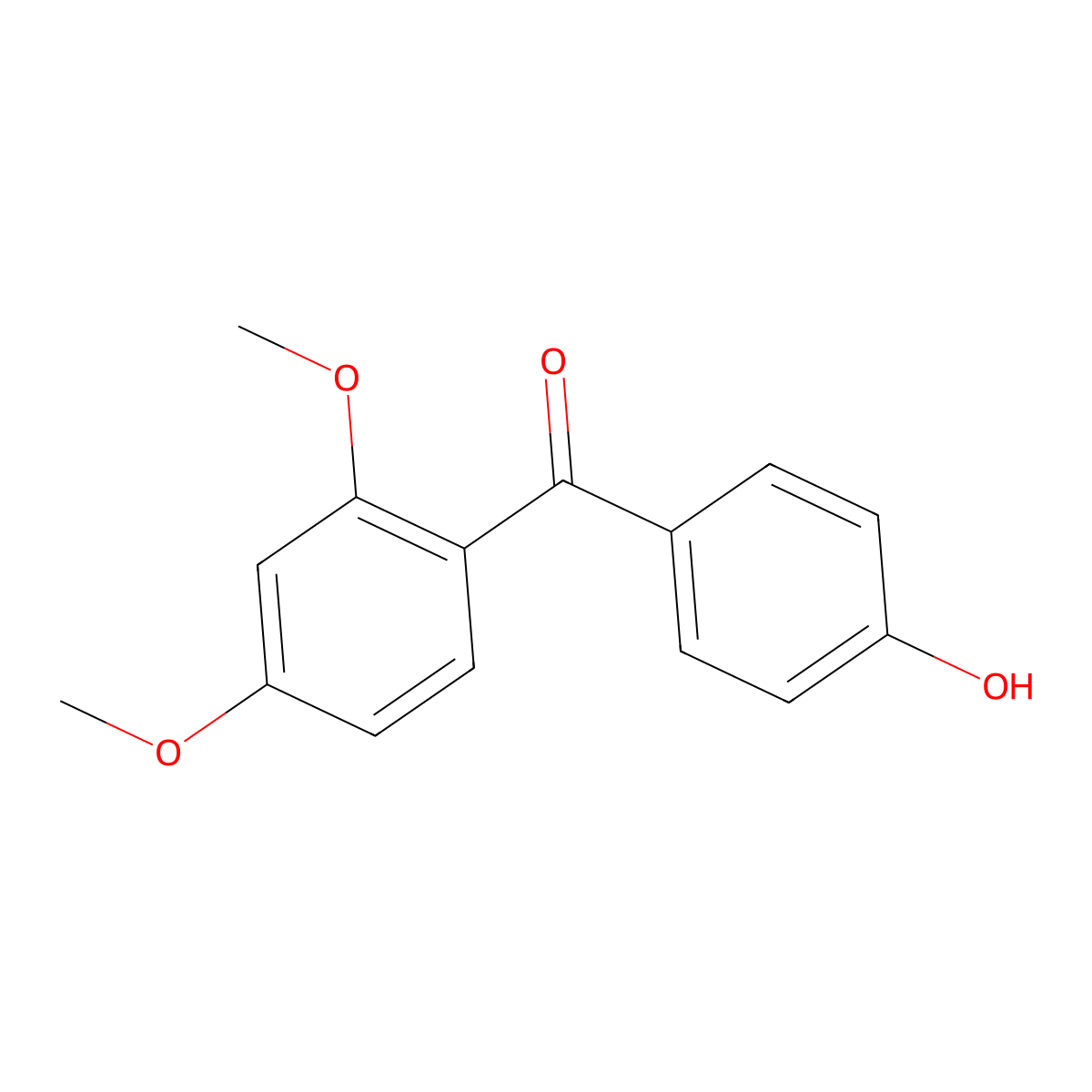 2,4-Dimethoxy-4'-hydroxybenzophenone molecular structure, CAS 41351-30-8