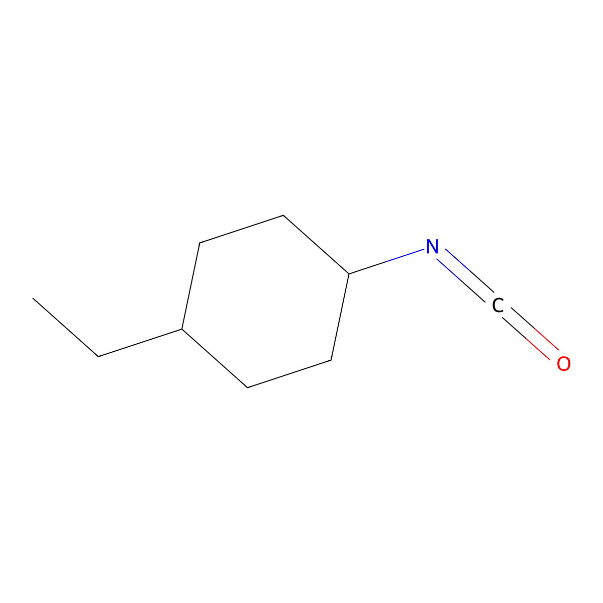 1-Ethyl-4-isocyanatocyclohexane molecular structure, CAS 41352-75-4