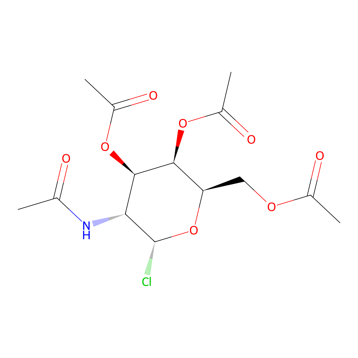 2-Acetamido-3,4,6-tri-O-acetyl-2-deoxy-a-D-galactopyranosyl chloride molecular structure, CAS 41355-44-6