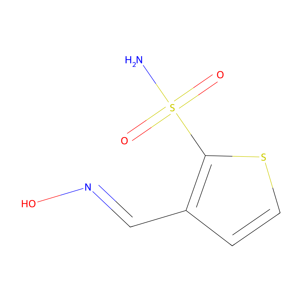 3-((Hydroxyimino)methyl)thiophene-2-sulfonamide molecular structure, CAS 413572-04-0