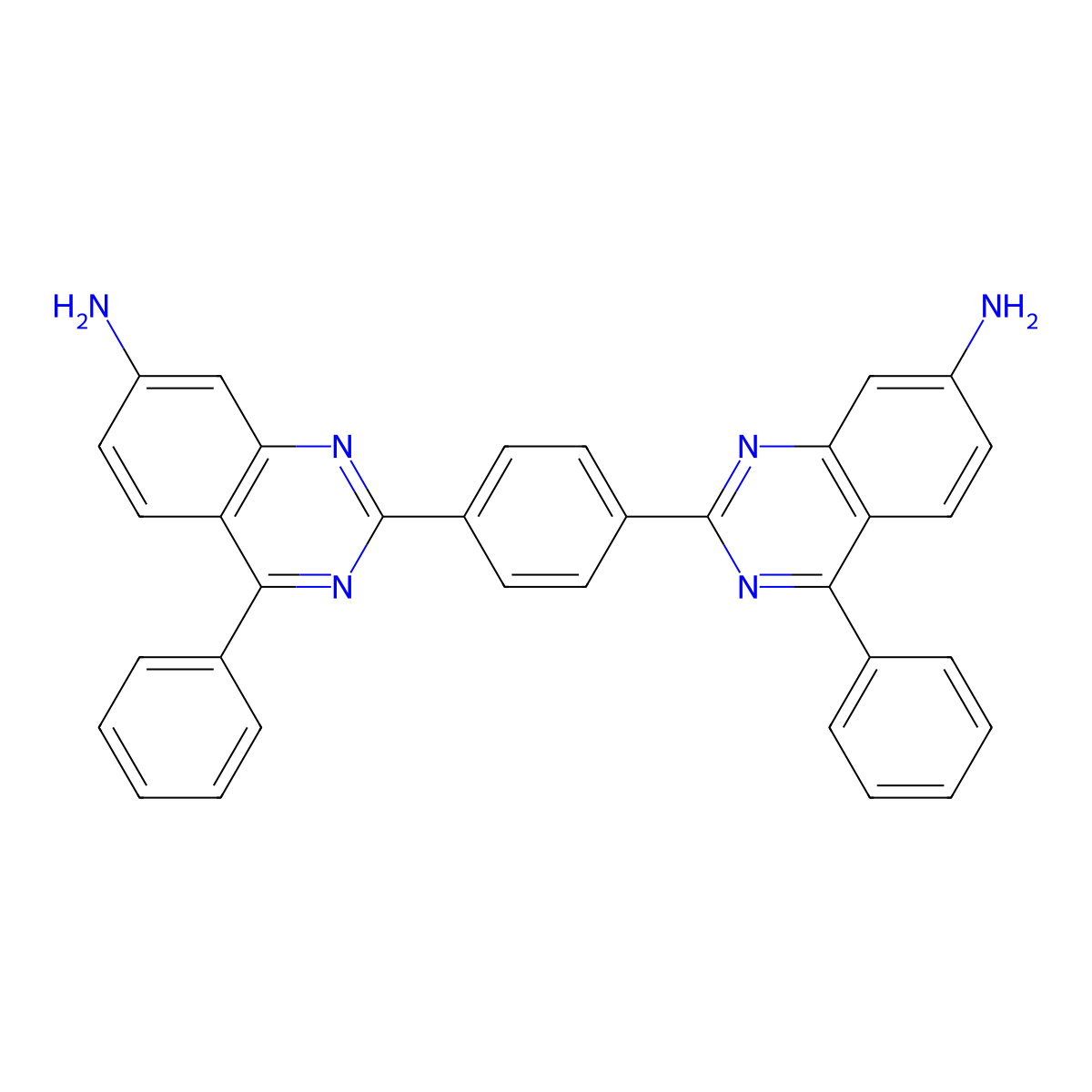 2-[4-(7-Amino-4-phenylquinazolin-2-yl)phenyl]-4-phenylquinazolin-7-amine molecular structure, CAS 413572-78-8