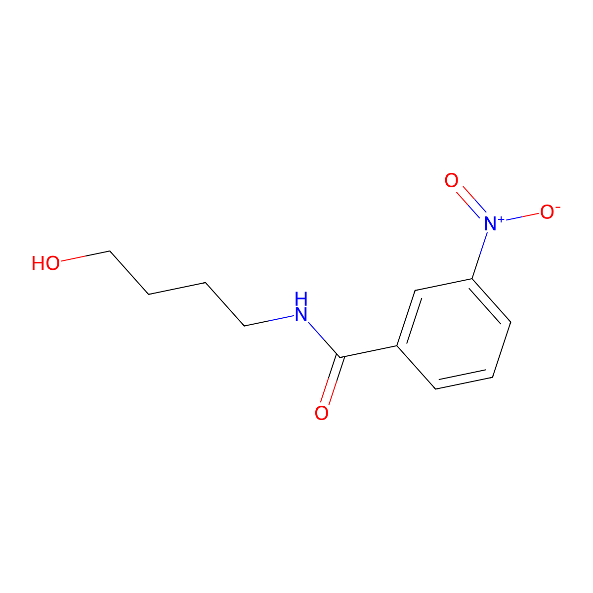 N-(4-hydroxybutyl)-3-nitrobenzamide molecular structure, CAS 413573-35-0