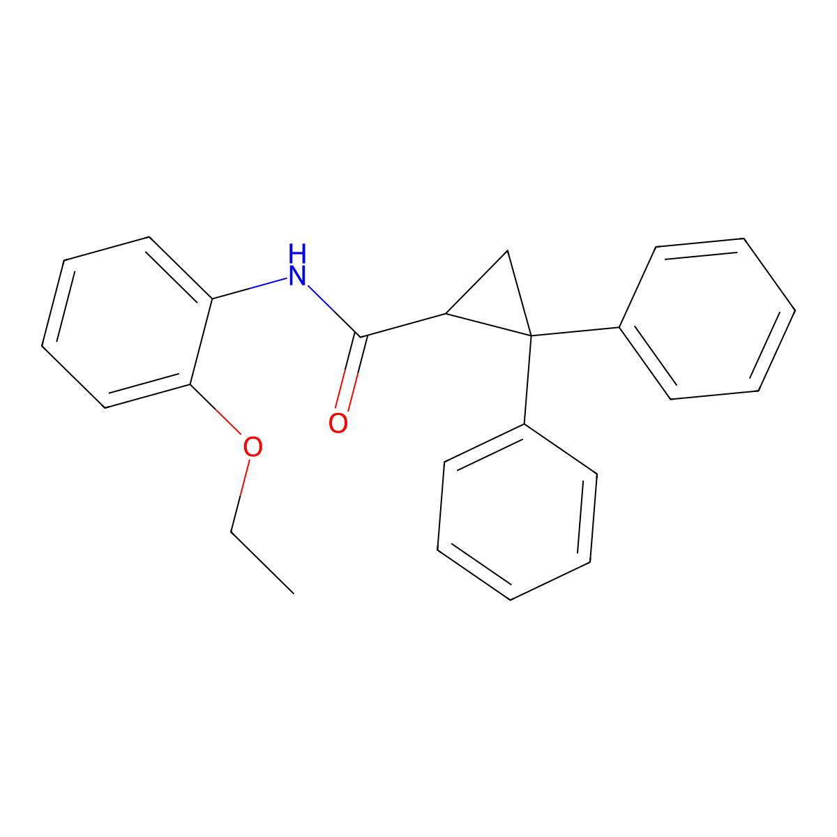 N-(2-ethoxyphenyl)-2,2-diphenylcyclopropanecarboxamide molecular structure, CAS 413573-57-6