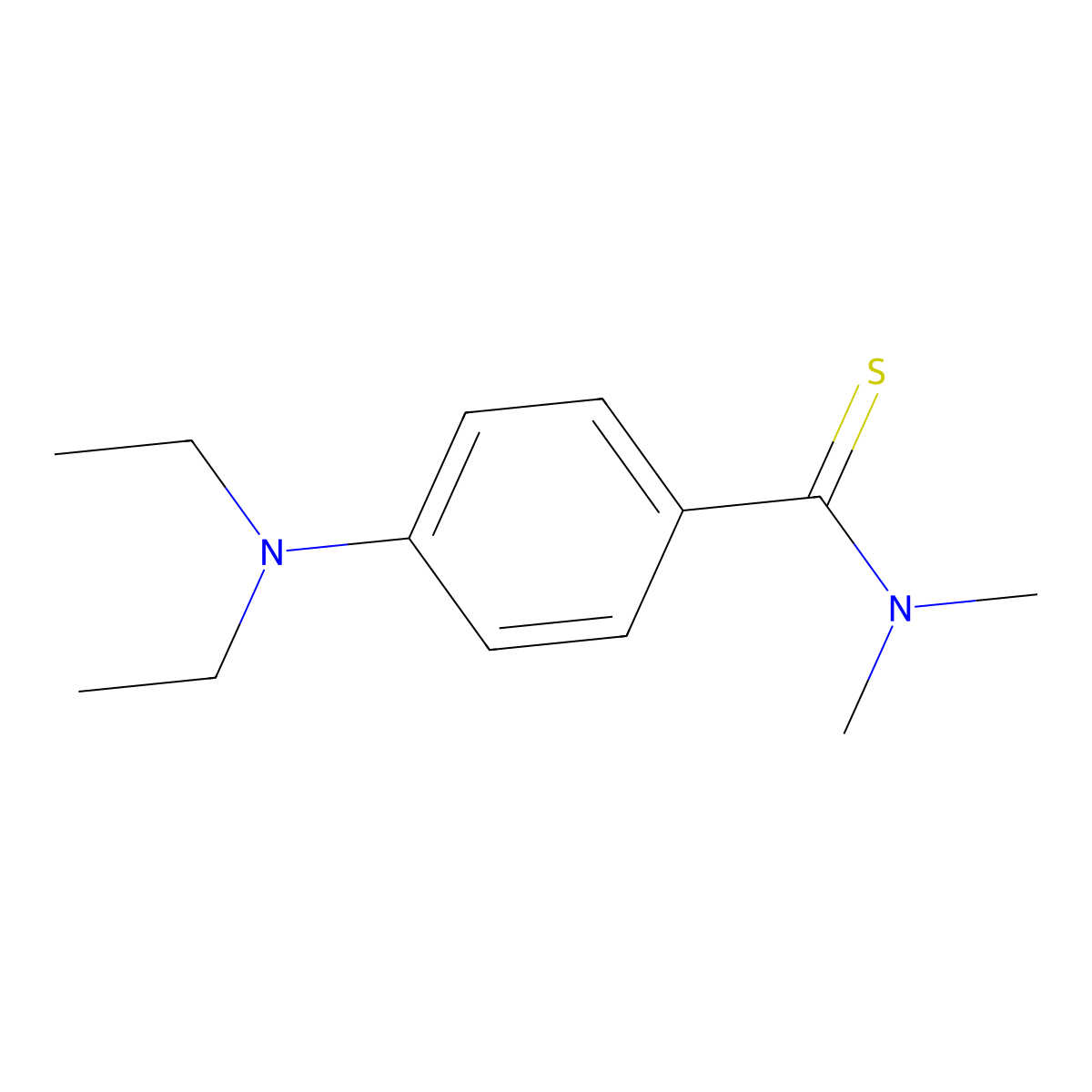 4-(diethylamino)-N,N-dimethylbenzenecarbothioamide molecular structure, CAS 413573-95-2