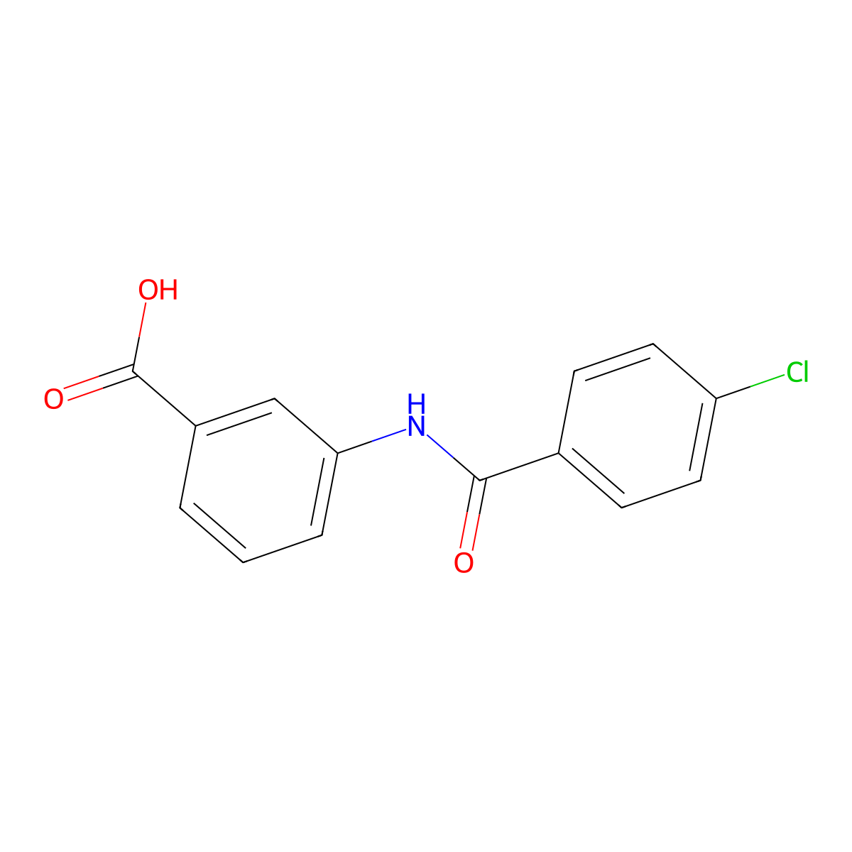 3-[(4-Chlorobenzoyl)amino]benzoic acid molecular structure, CAS 413574-79-5