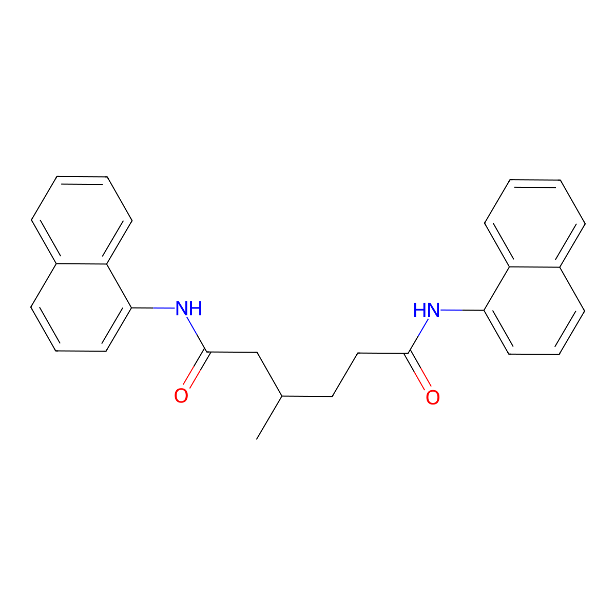 3-methyl-N,N'-dinaphthalen-1-ylhexanediamide molecular structure, CAS 413575-67-4