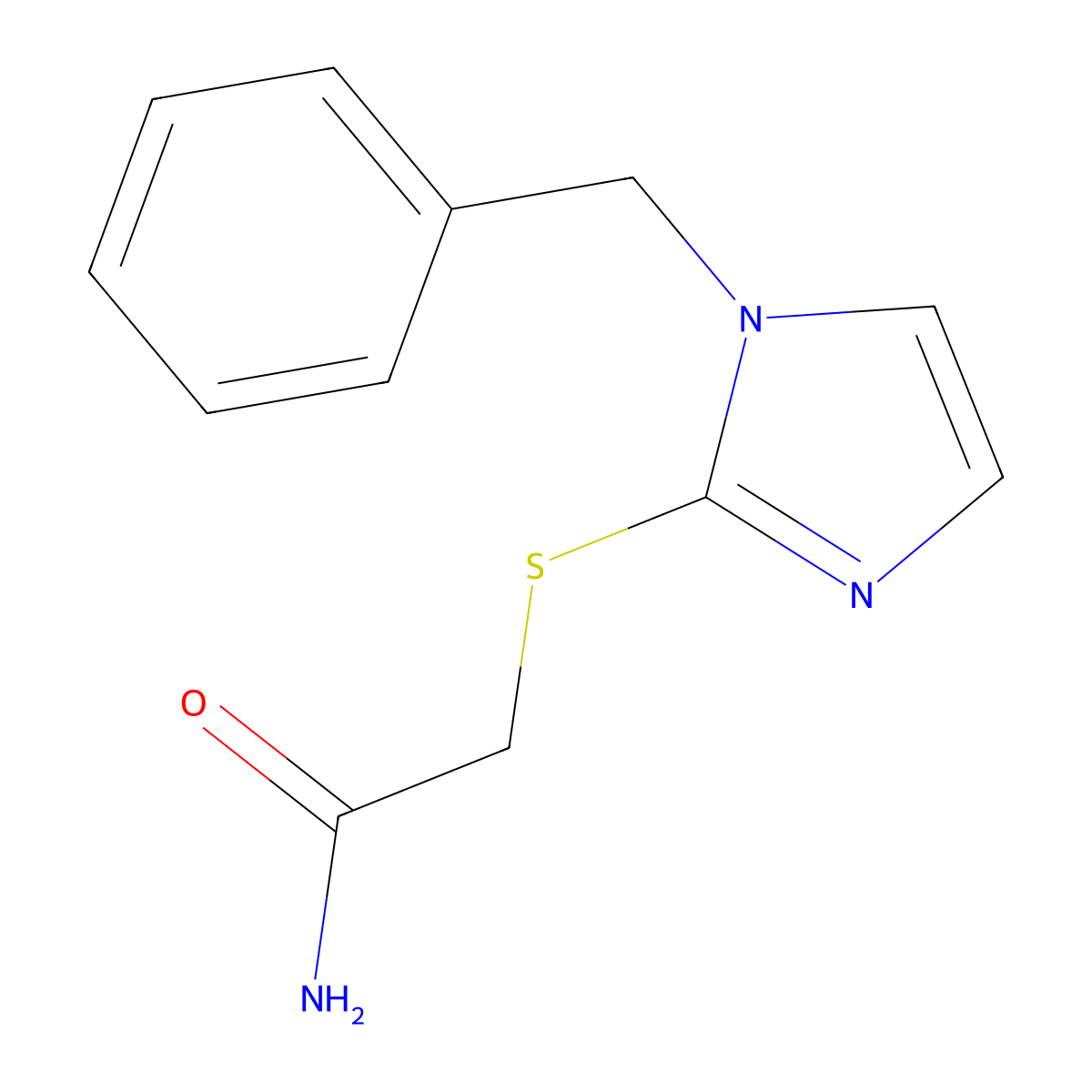 2-((1-benzyl-1H-imidazol-2-yl)thio)acetamide molecular structure, CAS 413575-76-5