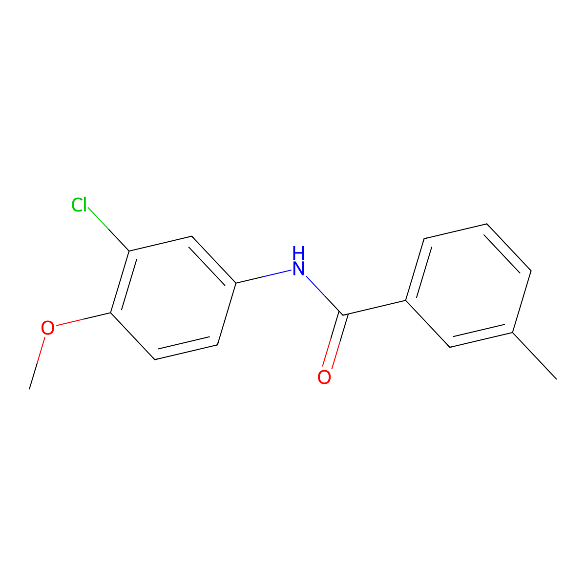 N-(3-chloro-4-methoxyphenyl)-3-methylbenzamide molecular structure, CAS 413582-01-1