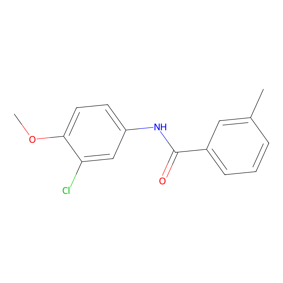 N-(3-chloro-4-methoxyphenyl)-3-methylbenzamide molecular structure, CAS 413582-01-1