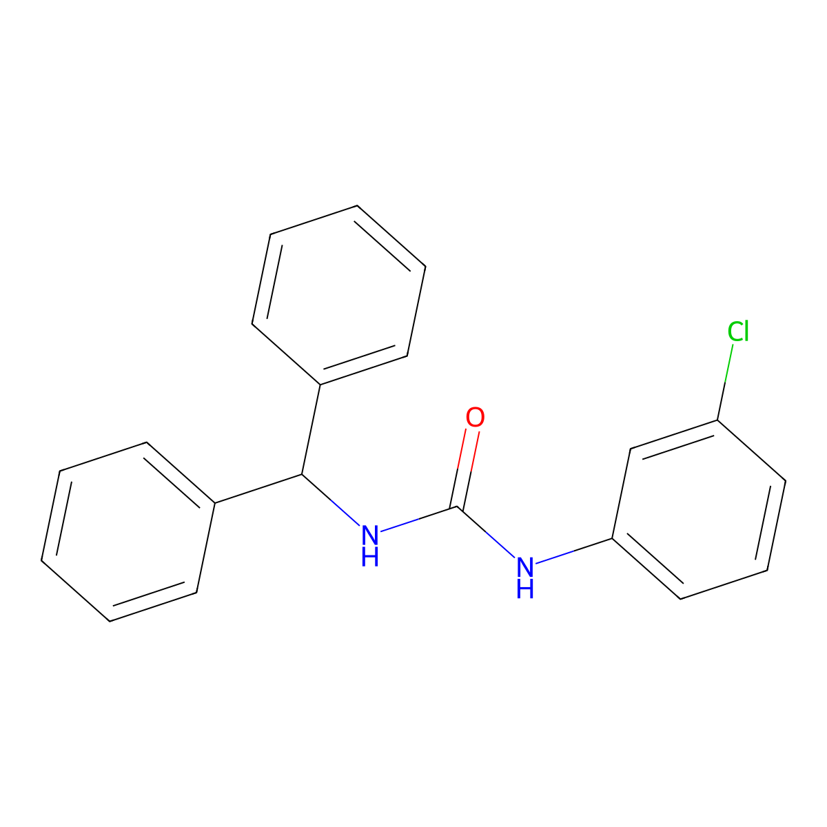 N-Benzhydryl-N'-(3-chlorophenyl)urea molecular structure, CAS 413590-81-5
