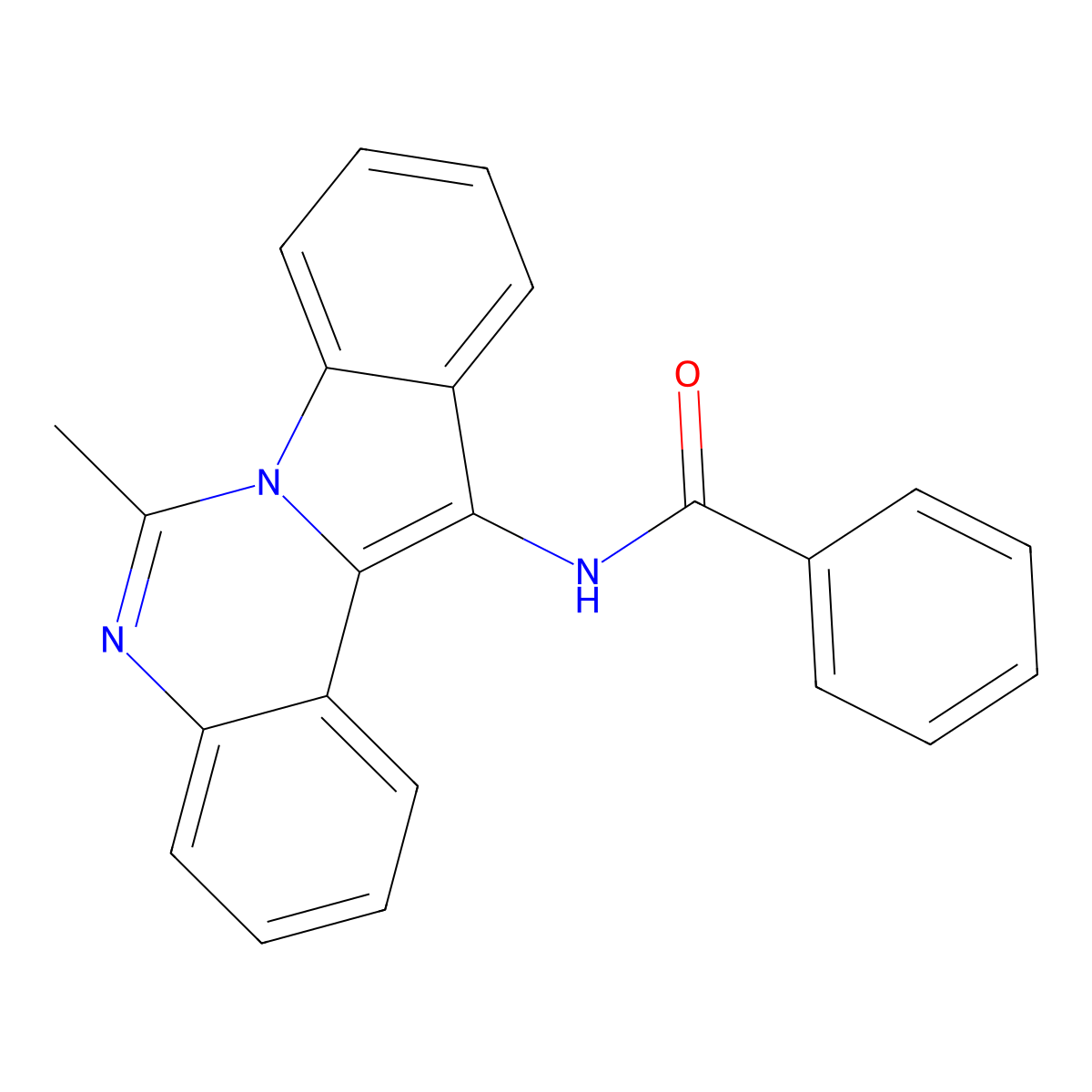 N-(6-methylindolo[1,2-c]quinazolin-12-yl)benzamide molecular structure, CAS 413593-87-0