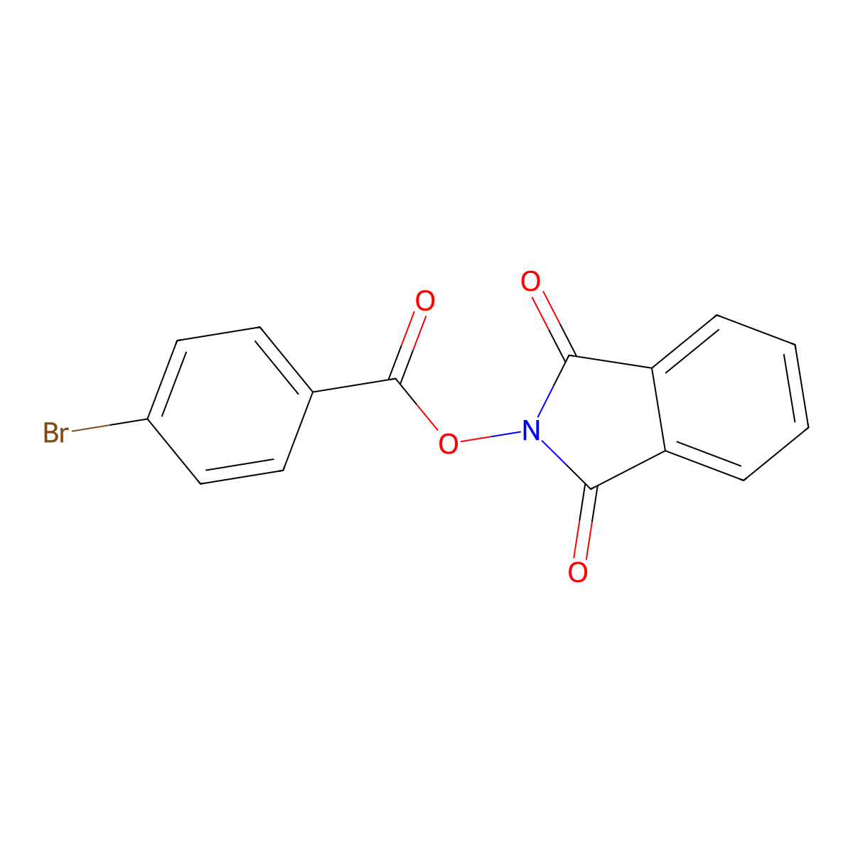 1,3-Dihydro-1,3-dioxo-2H-isoindol-2-yl 4-bromobenzoate molecular structure, CAS 413594-59-9