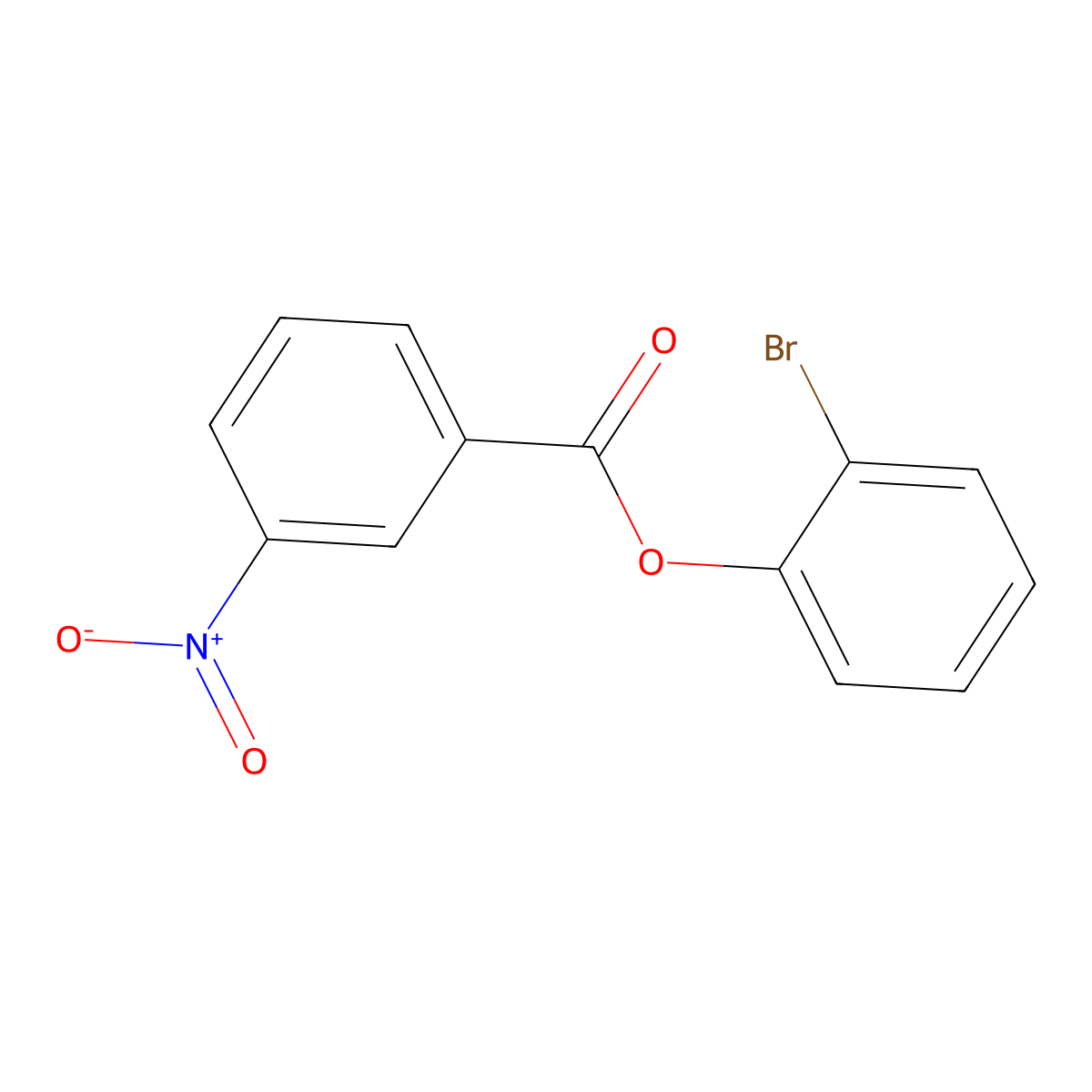 2-Bromophenyl 3-nitrobenzoate molecular structure, CAS 413594-62-4