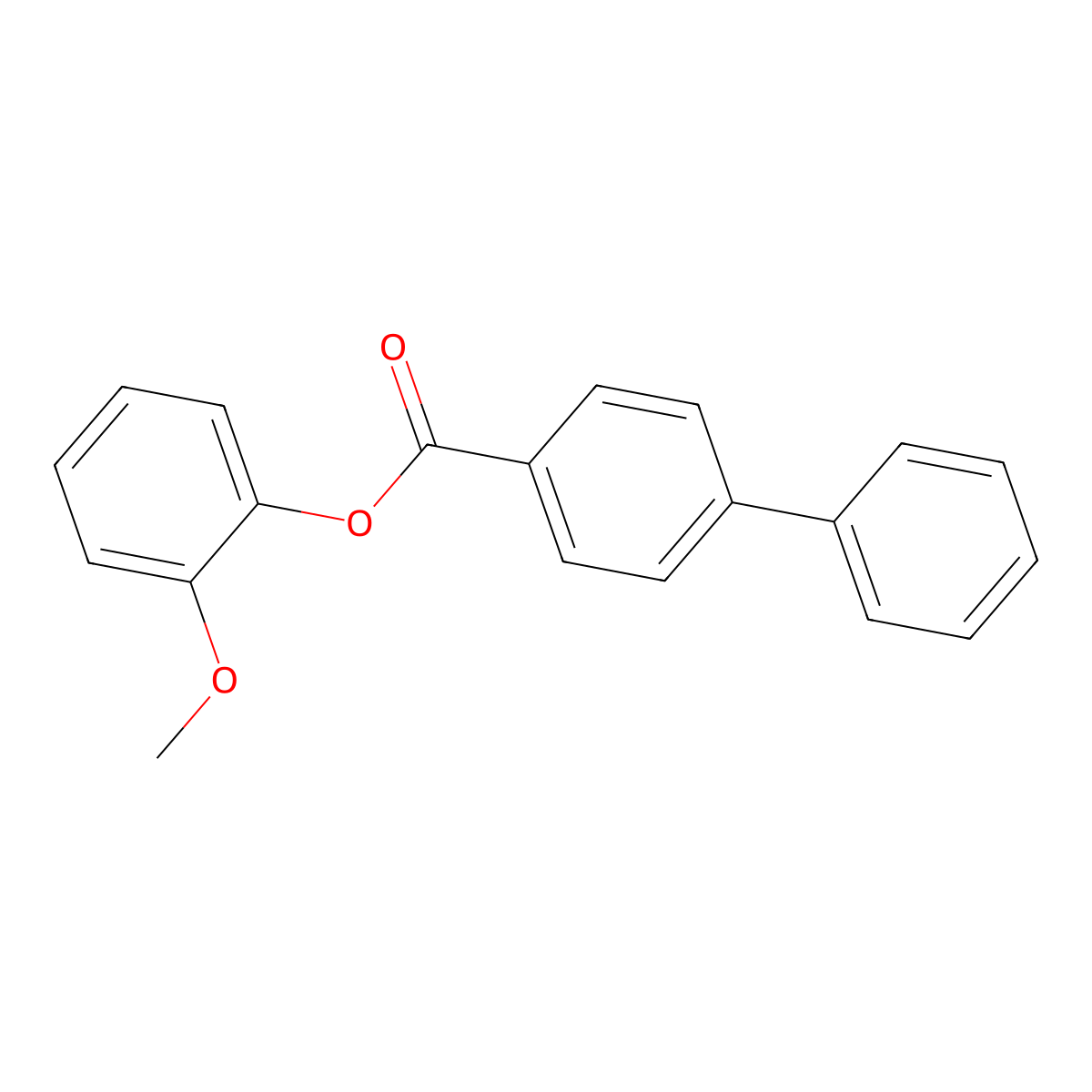 2-Methoxyphenyl [1,1'-biphenyl]-4-carboxylate molecular structure, CAS 413596-29-9