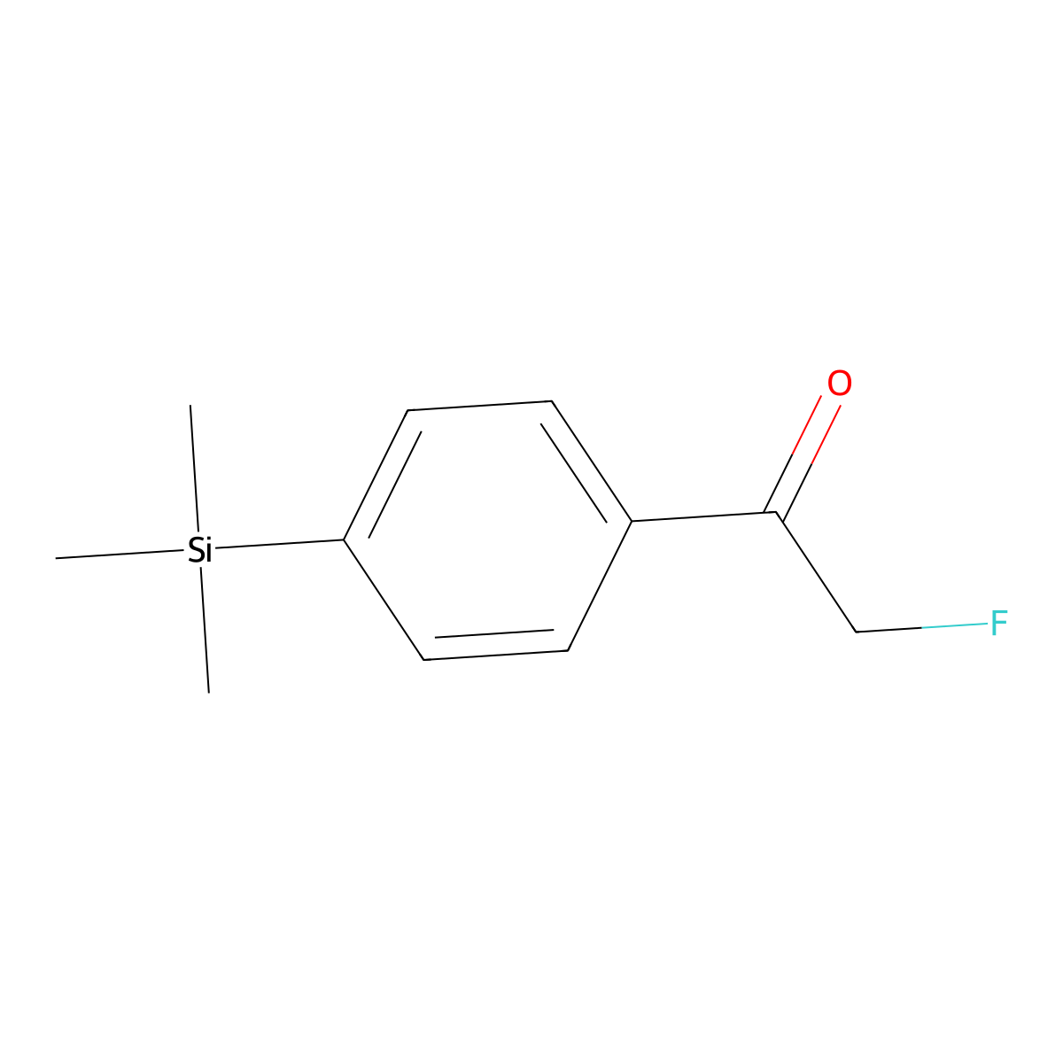2-Fluoro-1-[4-(trimethylsilyl)phenyl]ethan-1-one molecular structure, CAS 413598-85-3