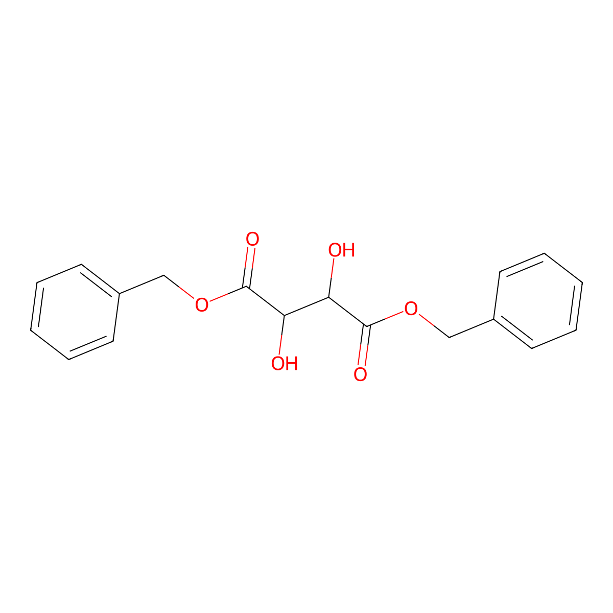 (2S,3S)-Dibenzyl 2,3-dihydroxysuccinate molecular structure, CAS 4136-22-5