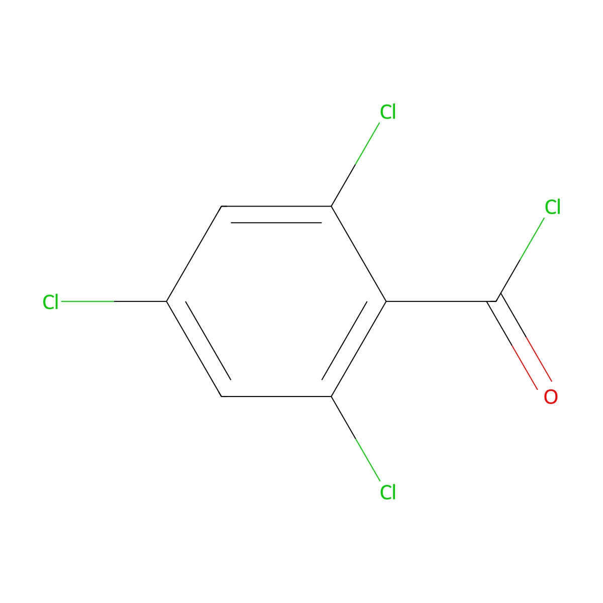 2,4,6-Trichlorobenzoyl chloride molecular structure, CAS 4136-95-2