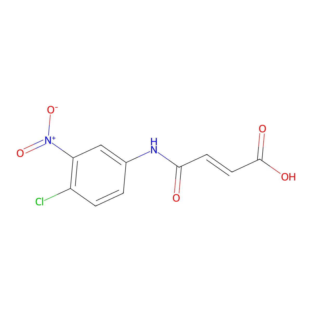 (E)-4-(4-chloro-3-nitroanilino)-4-oxobut-2-enoic acid molecular structure, CAS 413604-05-4