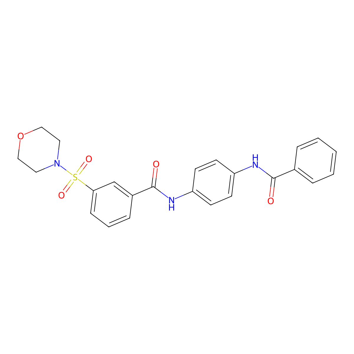 N-(4-benzamidophenyl)-3-morpholin-4-ylsulfonylbenzamide molecular structure, CAS 413604-96-3