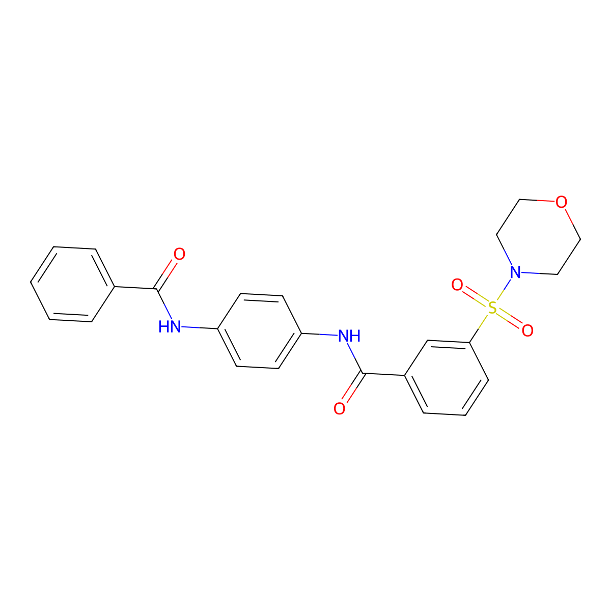 N-(4-benzamidophenyl)-3-morpholin-4-ylsulfonylbenzamide molecular structure, CAS 413604-96-3