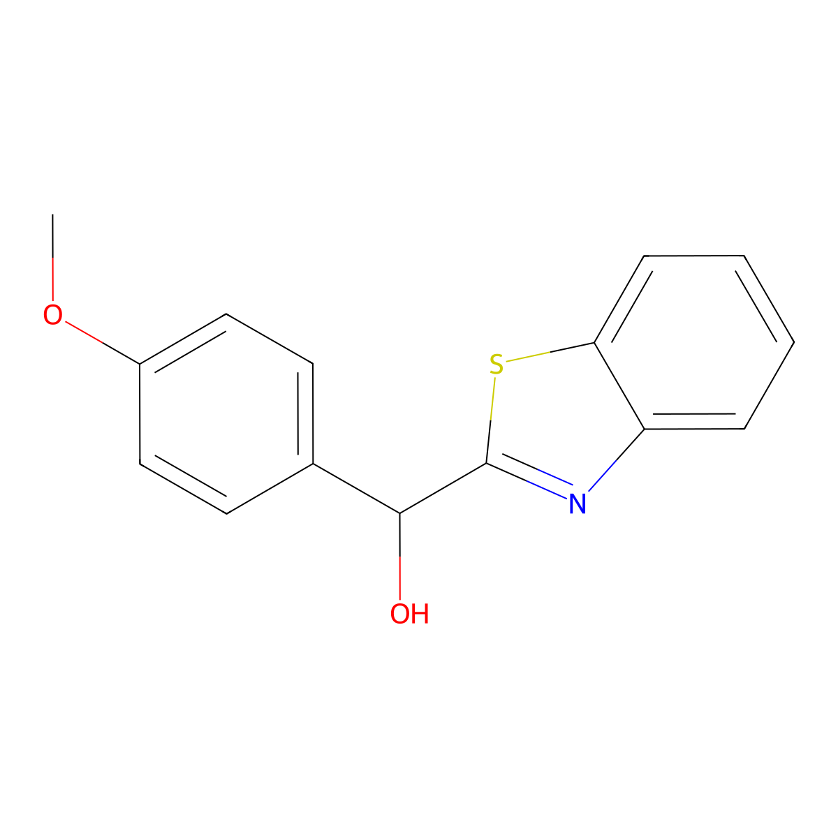 Benzo[D]thiazol-2-YL(4-methoxyphenyl)methanol molecular structure, CAS 413606-87-8