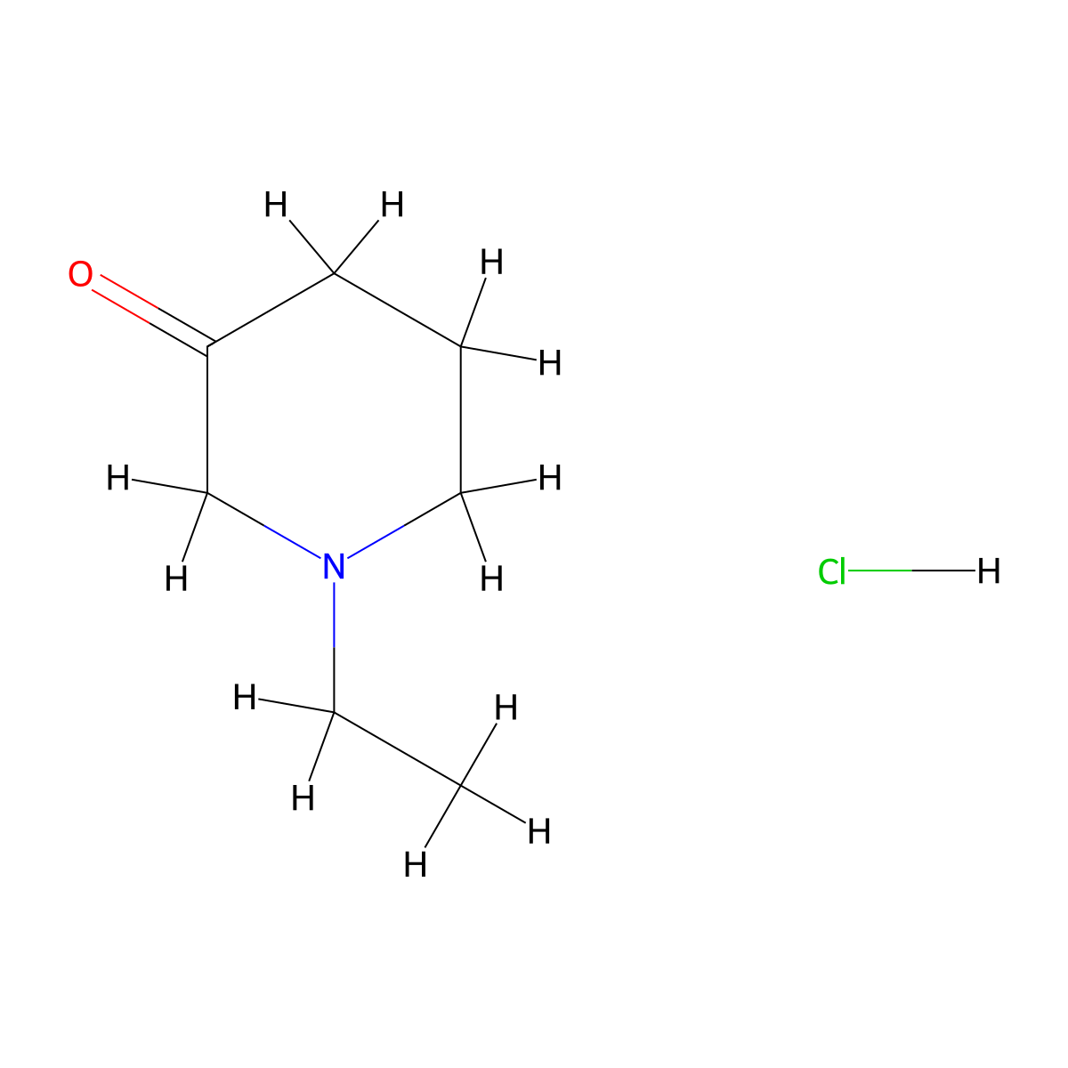 1-Ethyl-3-piperidone hydrochloride molecular structure, CAS 41361-28-8