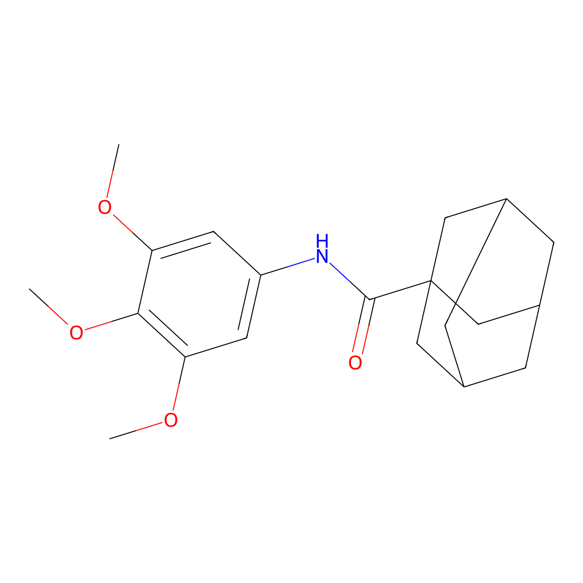 N-(3,4,5-trimethoxyphenyl)adamantane-1-carboxamide molecular structure, CAS 413610-64-7