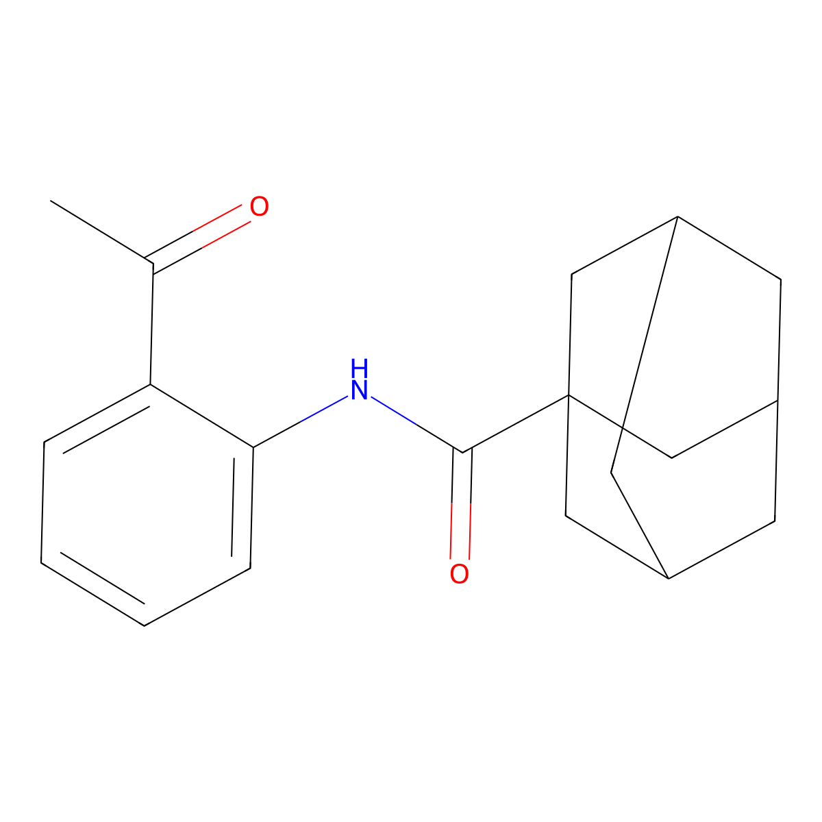 N-(2-acetylphenyl)adamantane-1-carboxamide molecular structure, CAS 413610-66-9