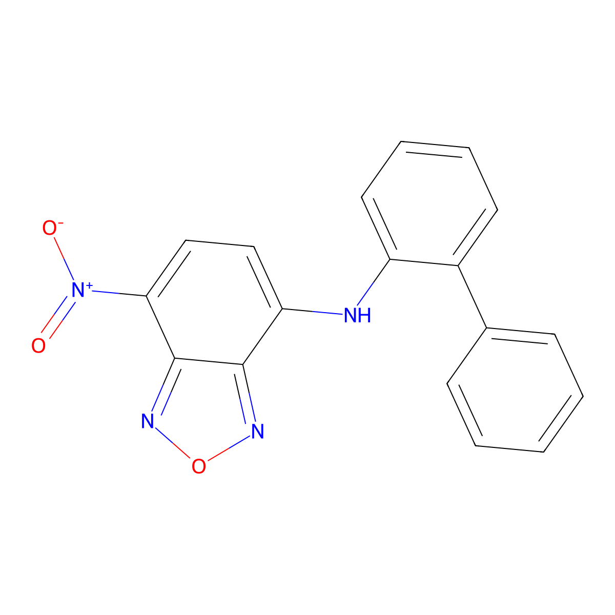 4-nitro-N-(2-phenylphenyl)-2,1,3-benzoxadiazol-7-amine molecular structure, CAS 413611-93-5