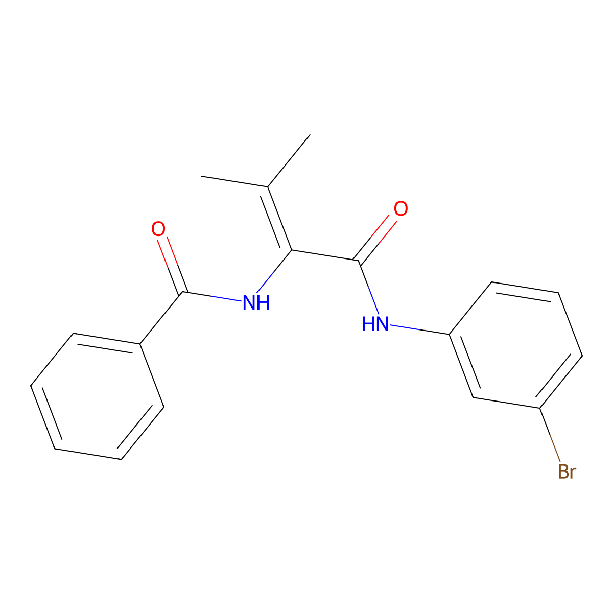 N-[1-(3-bromoanilino)-3-methyl-1-oxobut-2-en-2-yl]benzamide molecular structure, CAS 413612-42-7