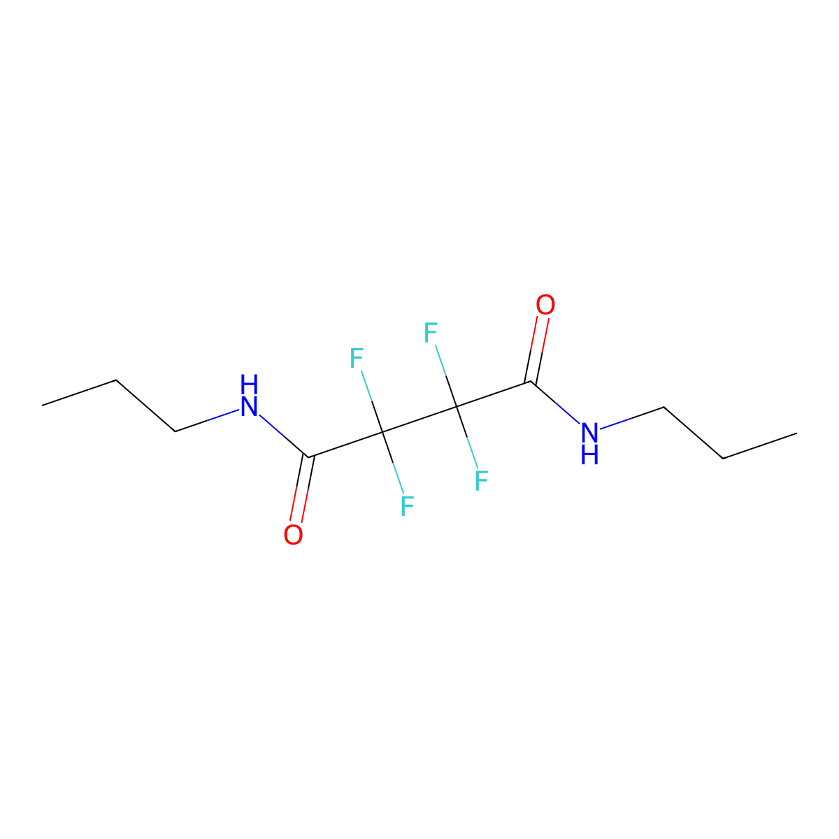2,2,3,3-tetrafluoro-N,N'-dipropylbutanediamide molecular structure, CAS 413613-33-9