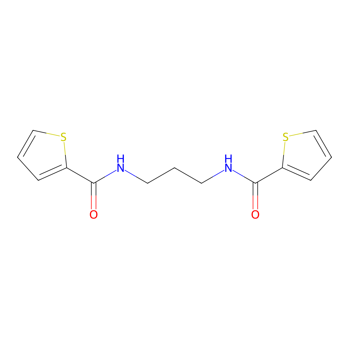 N-{3-[(2-thienylcarbonyl)amino]propyl}-2-thiophenecarboxamide molecular structure, CAS 413613-36-2