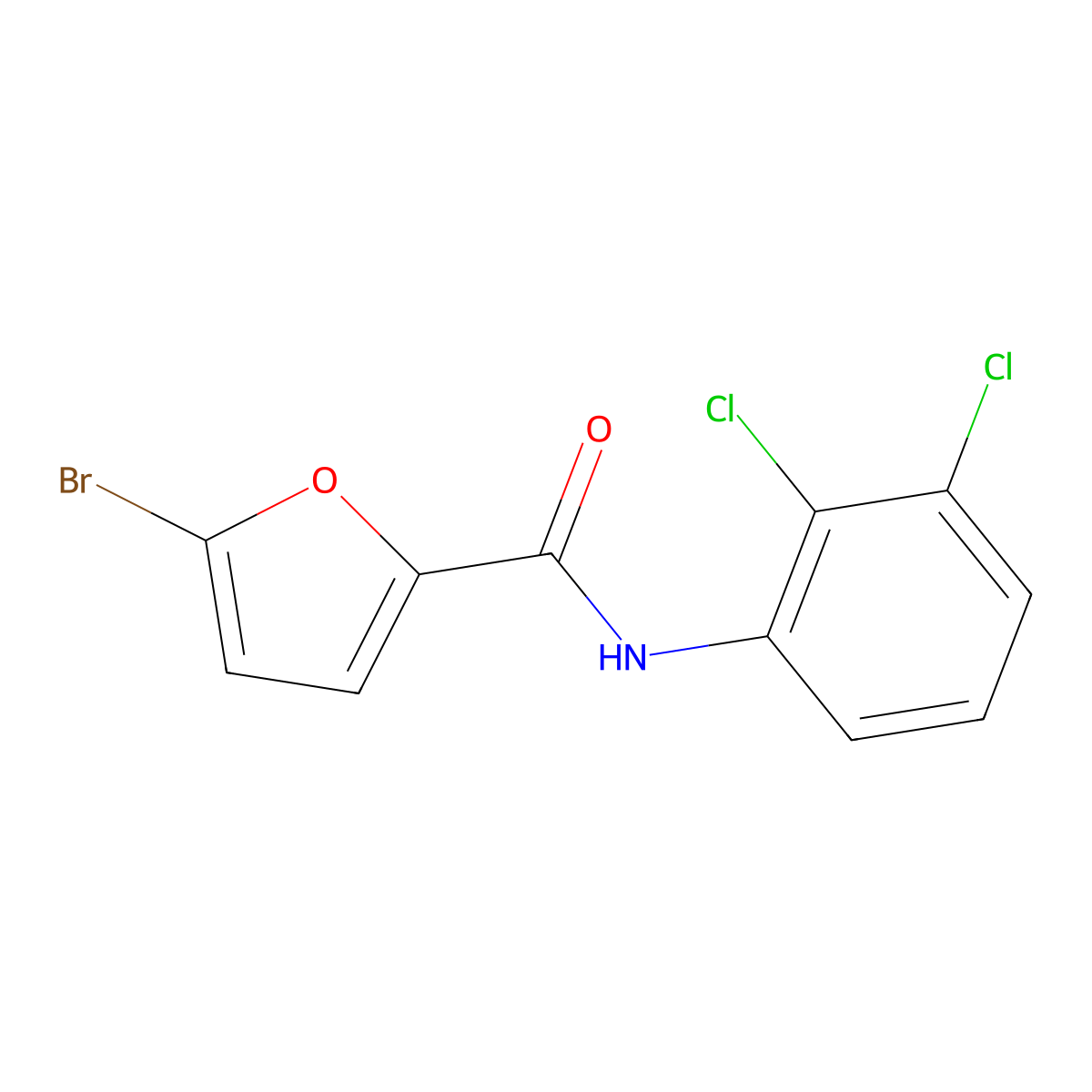 5-bromo-N-(2,3-dichlorophenyl)-2-furamide molecular structure, CAS 413613-45-3