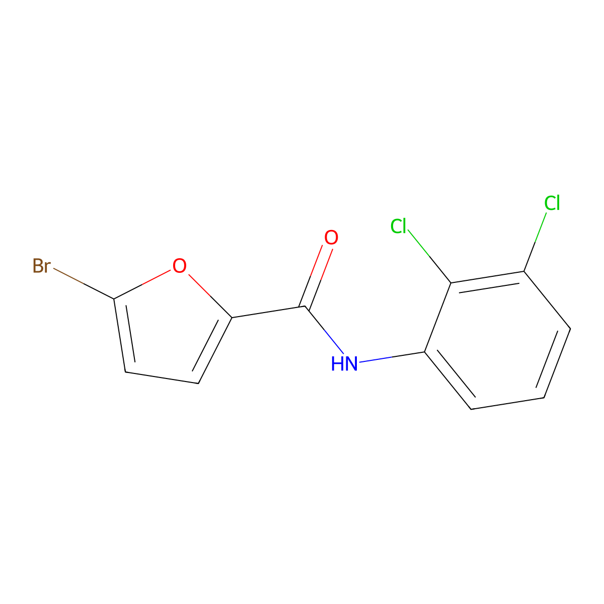 5-bromo-N-(2,3-dichlorophenyl)-2-furamide molecular structure, CAS 413613-45-3