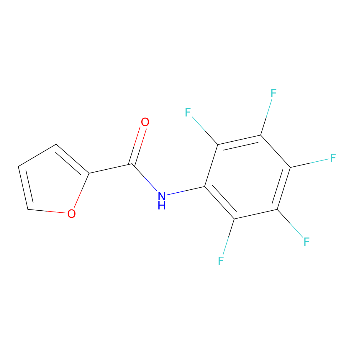 N-(2,3,4,5,6-pentafluorophenyl)furan-2-carboxamide molecular structure, CAS 413613-47-5