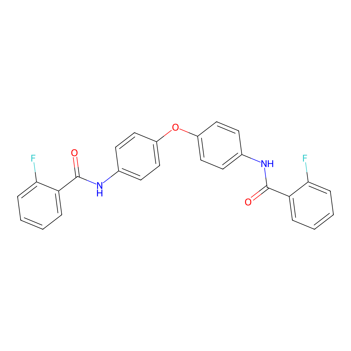 2-fluoro-N-[4-[4-[(2-fluorobenzoyl)amino]phenoxy]phenyl]benzamide molecular structure, CAS 413613-53-3